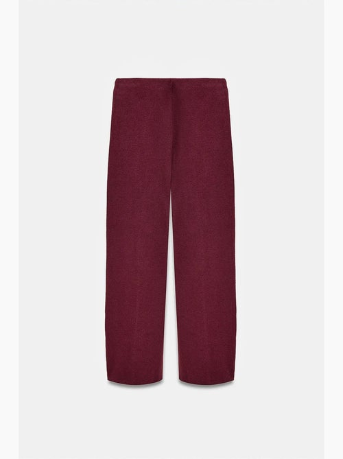 Pantalones de punto de mujer de tiro alto y pernera ancha dilvin - Kiabi Pantalones de punto de mujer de tiro alto y pernera ancha dilvin - Kiabi