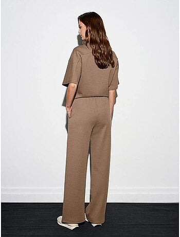 Pantalones de punto de pernera ancha dilvin