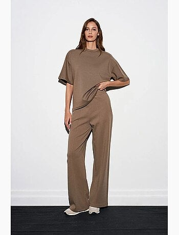 Pantalones de punto de pernera ancha dilvin