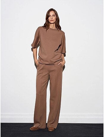 Pantalones de punto de pernera ancha dilvin
