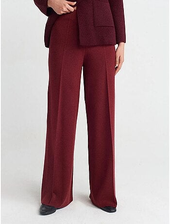 Pantalones de punto de pernera ancha para mujer dilvin