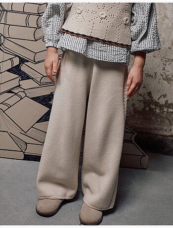 Pantalones de punto de pierna ancha B&S