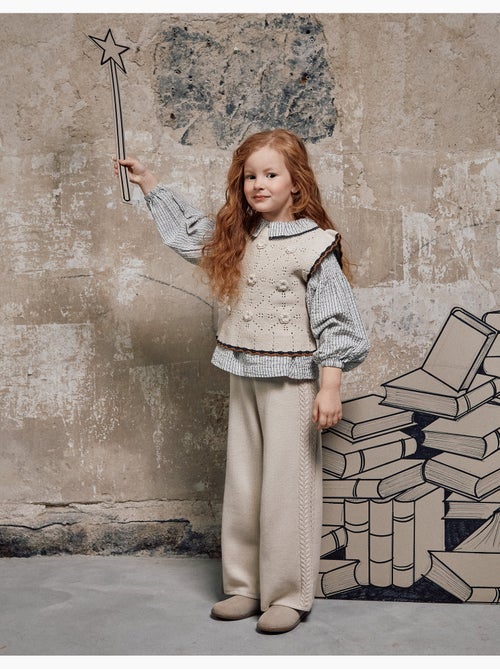 Pantalones de punto de pierna ancha B&S - Kiabi