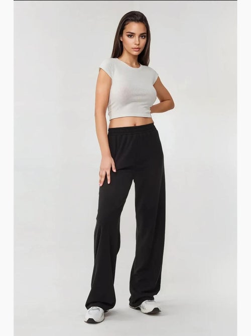 Pantalones de punto de pierna ancha con cintura elástica hiccup - Kiabi