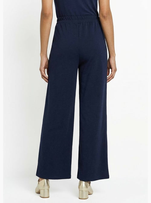 Pantalones de punto de pierna ancha con elegantes detalles metálicos - Afibel - Kiabi