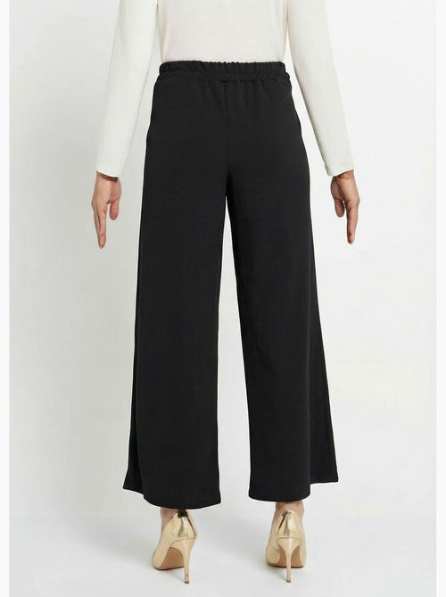 Pantalones de punto de pierna ancha con elegantes detalles metálicos - Afibel - Kiabi