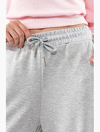 Pantalones de punto de pierna ancha y cintura alta busem
