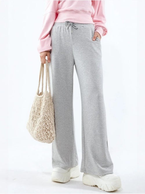 Pantalones de punto de pierna ancha y cintura alta busem - Kiabi Pantalones de punto de pierna ancha y cintura alta busem - Kiabi