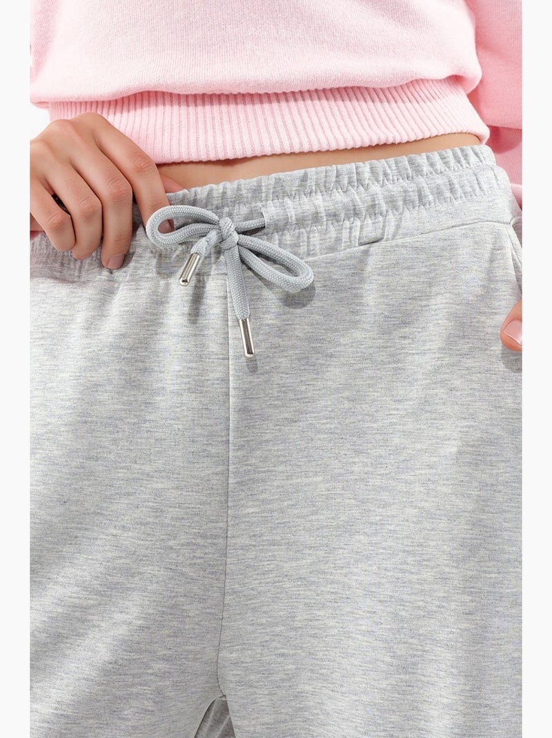 Pantalones de punto de pierna ancha y cintura alta busem Gris claro - Kiabi