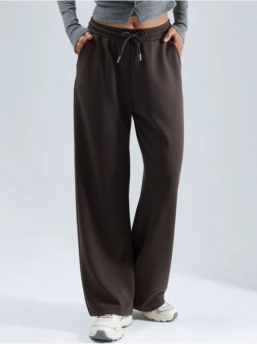 Pantalones de punto de pierna ancha y cintura alta busem - Kiabi Pantalones de punto de pierna ancha y cintura alta busem - Kiabi