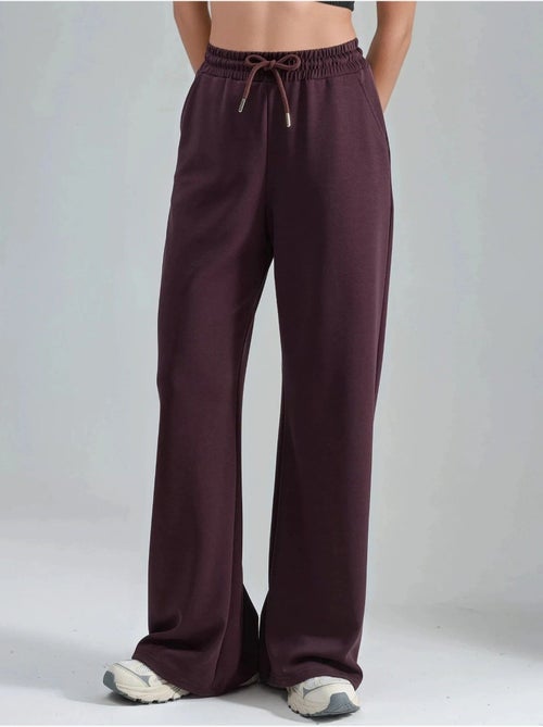 Pantalones de punto de pierna ancha y cintura alta busem - Kiabi Pantalones de punto de pierna ancha y cintura alta busem - Kiabi