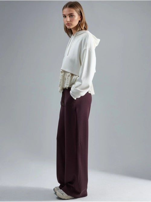 Pantalones de punto de pierna ancha y cintura alta busem - Kiabi Pantalones de punto de pierna ancha y cintura alta busem - Kiabi
