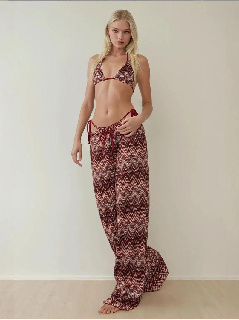 Pantalones de punto de pierna ancha y coloridos Multicolor - Kiabi
