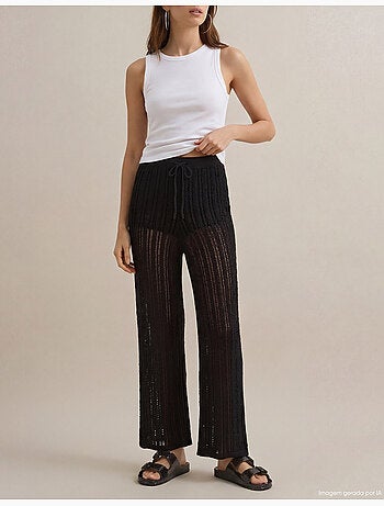 Pantalones de punto de punto, MO Fashion