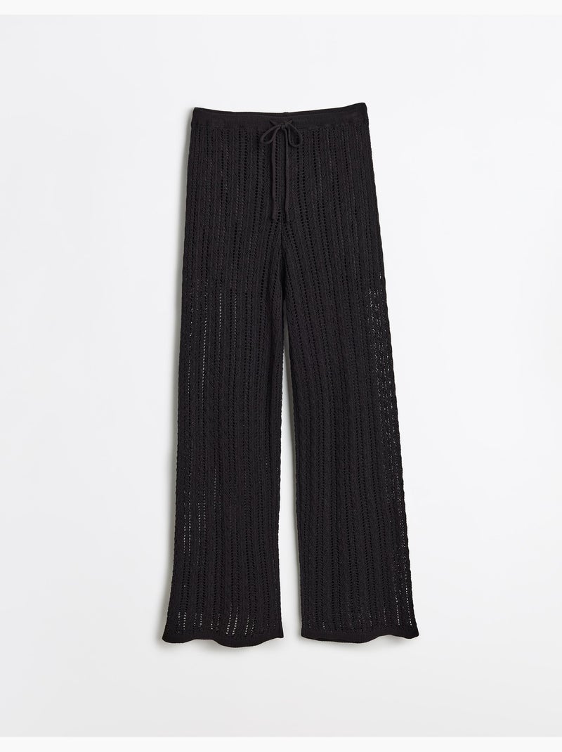 Pantalones de punto de punto, MO Fashion Negro - Kiabi