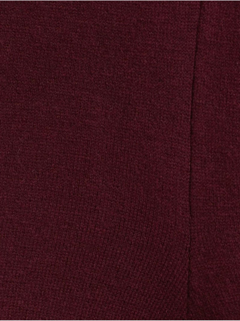 Pantalones de punto lurex de pernera ancha para mujer dilvin Rojo burdeos - Kiabi