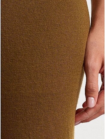 Pantalones de punto lurex de pernera ancha para mujer dilvin