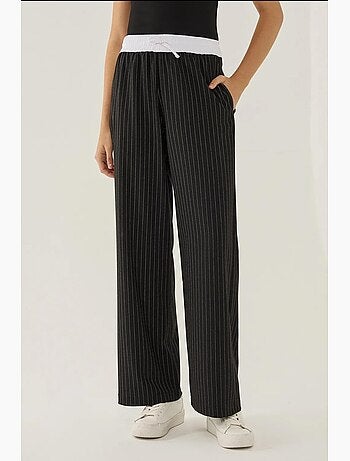 Pantalones de rayas con cintura elástica hiccup