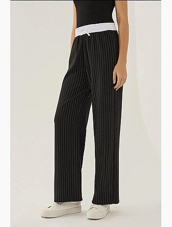 Pantalones de rayas con cintura elástica hiccup