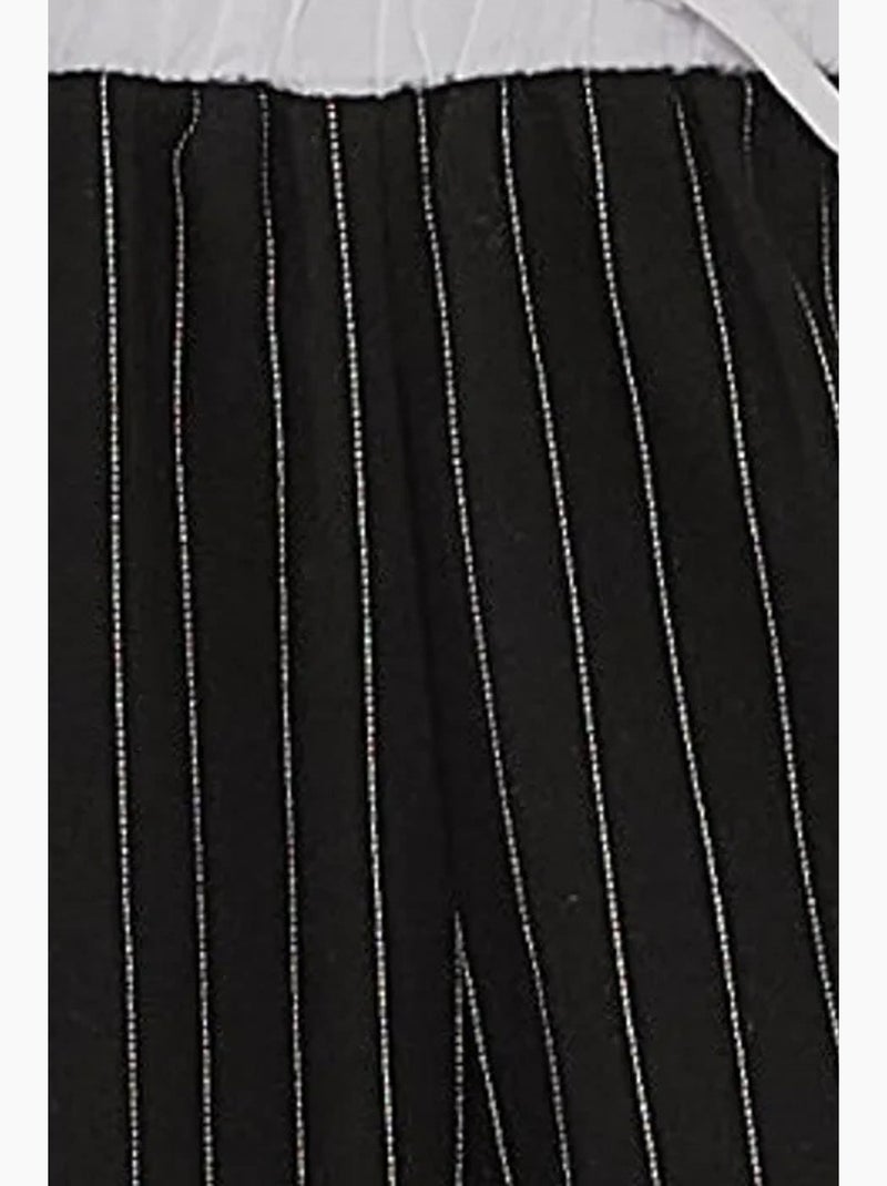 Pantalones de rayas con cintura elástica hiccup Negro - Kiabi
