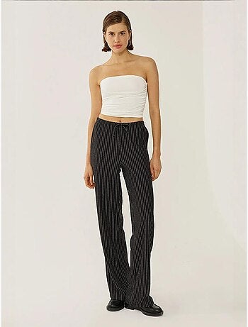 Pantalones de rayas con cintura elástica