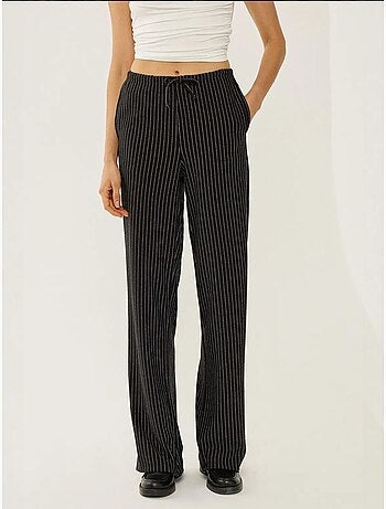 Pantalones de rayas con cintura elástica