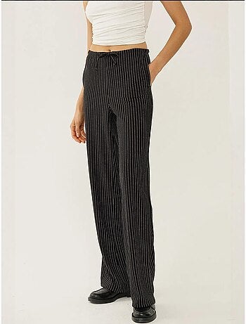 Pantalones de rayas con cintura elástica