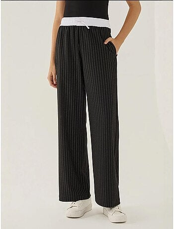 Pantalones de rayas con cintura elástica