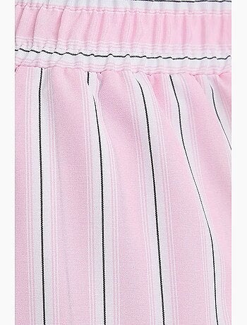 Pantalones de rayas de pierna ancha con cintura elástica hiccup