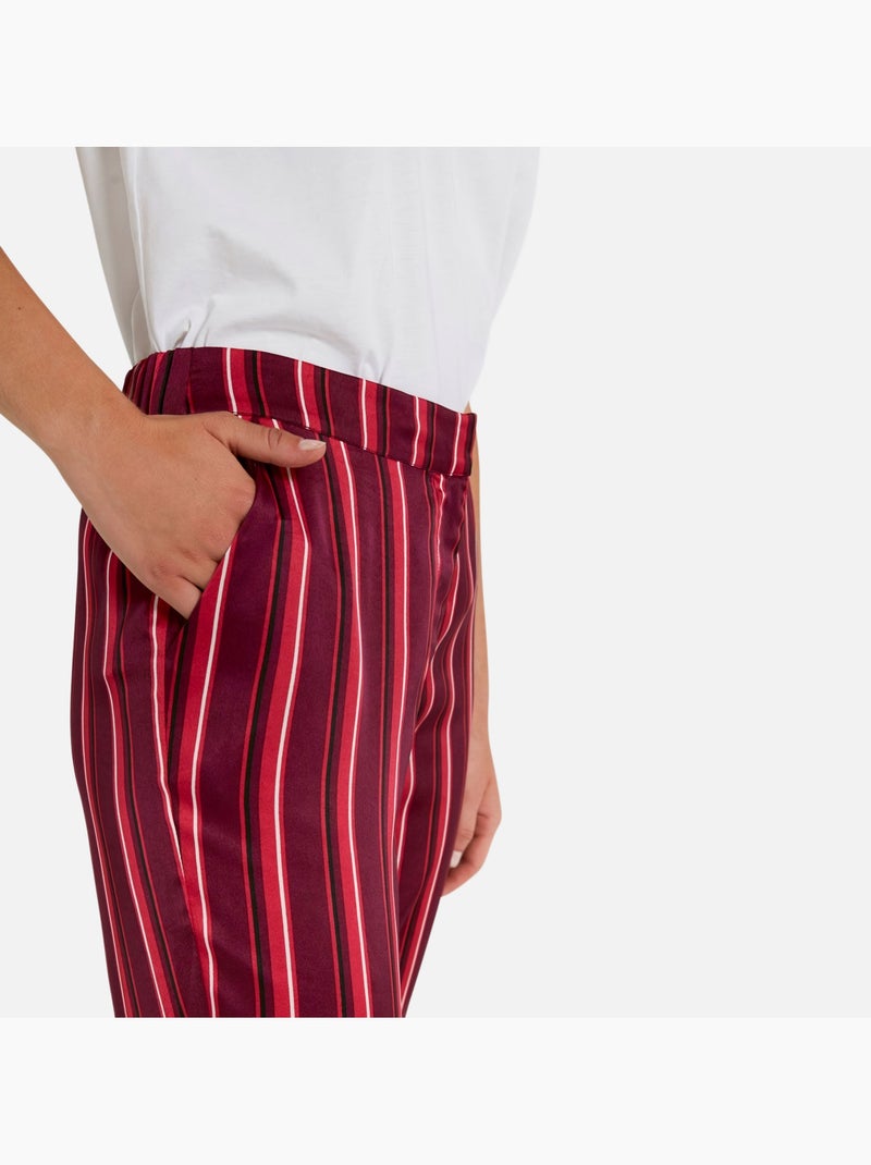 Pantalones de rayas holgados Kebello Rojo - Kiabi