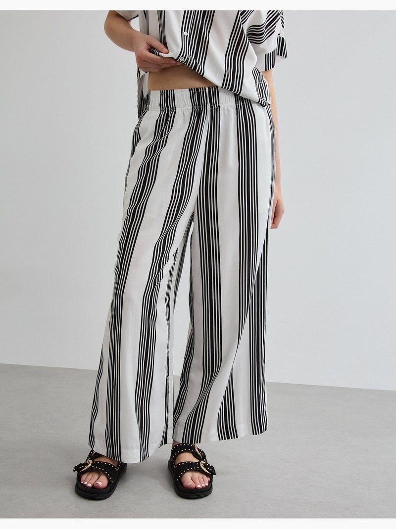 Pantalones de rayas, MO Fashion Negro - Kiabi