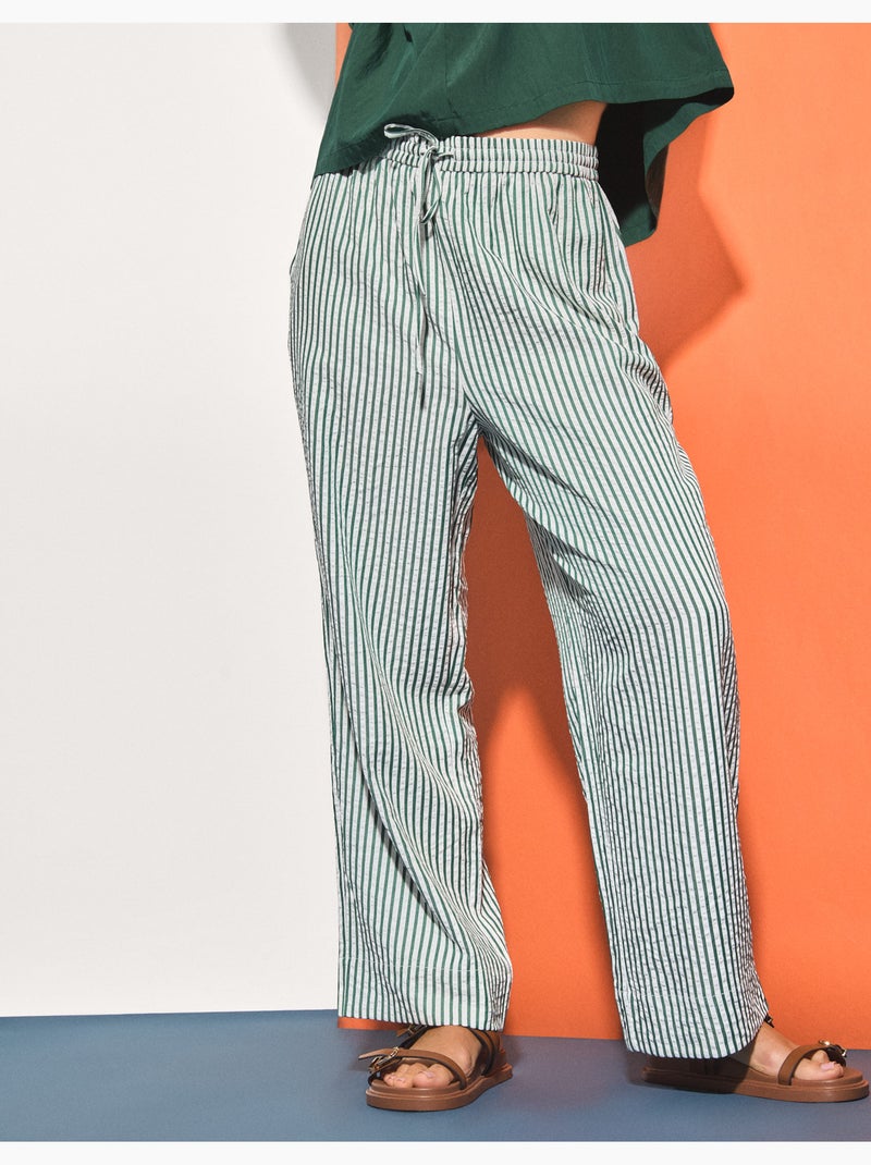 Pantalones de rayas, MO Fashion Verde - Kiabi