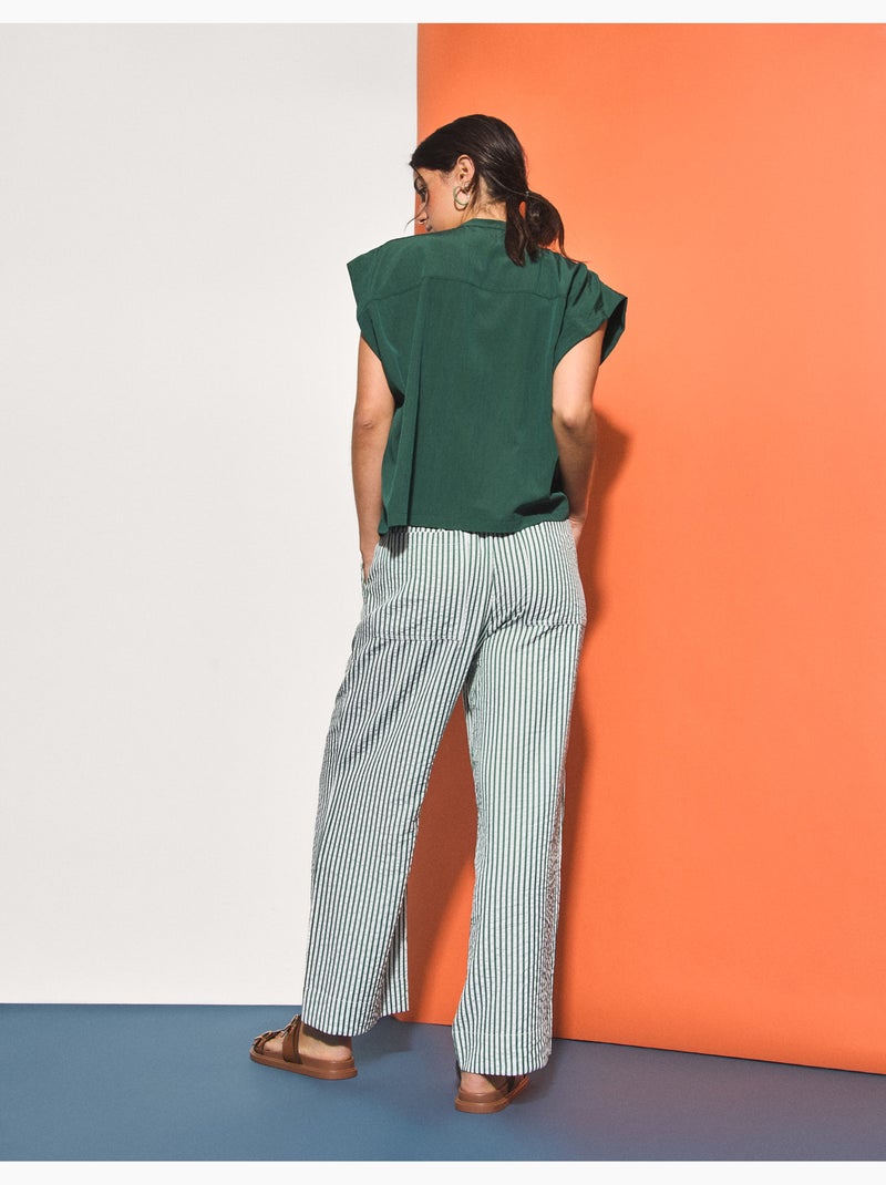 Pantalones de rayas, MO Fashion Verde - Kiabi