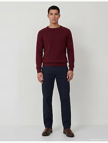 Pantalones de sarga de corte regular, MO Fashion