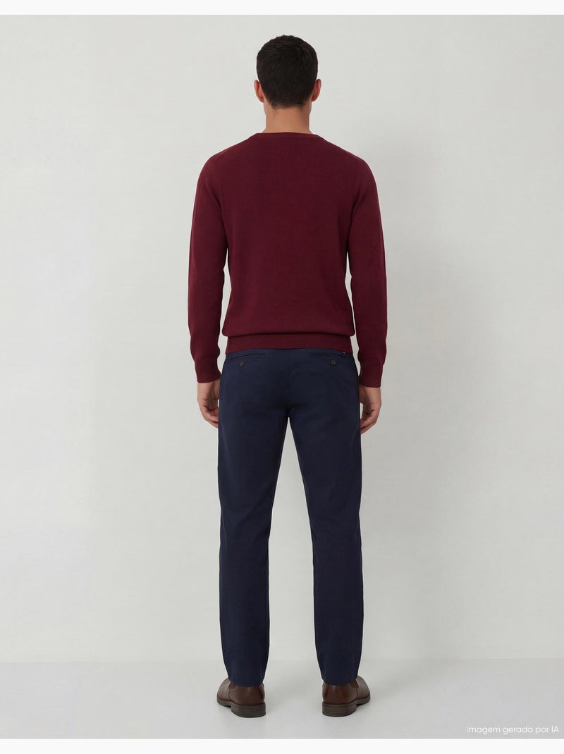 Pantalones de sarga de corte regular, MO Fashion Azul - Kiabi