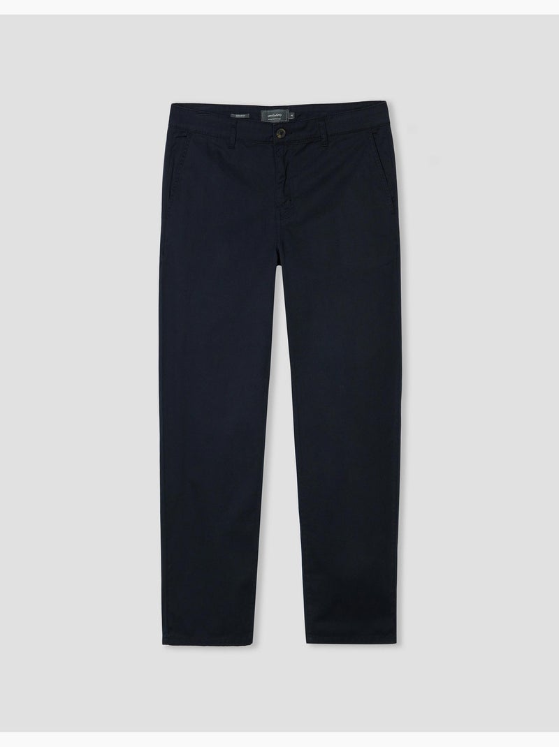 Pantalones de sarga de corte regular, MO Fashion Azul - Kiabi