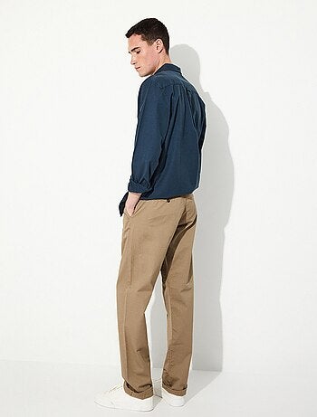 Pantalones de sarga de corte regular, MO Fashion