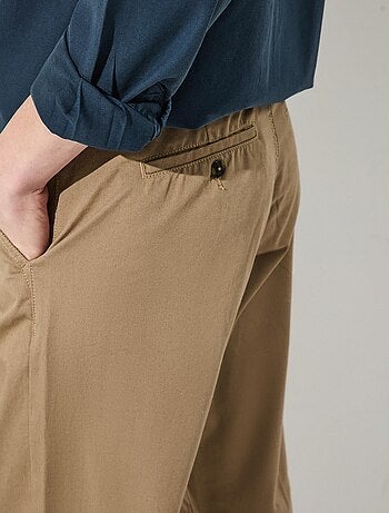Pantalones de sarga de corte regular, MO Fashion