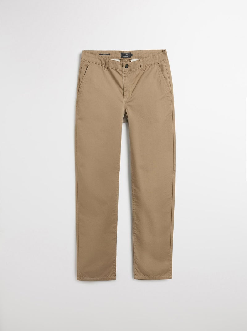 Pantalones de sarga de corte regular, MO Fashion Beige - Kiabi