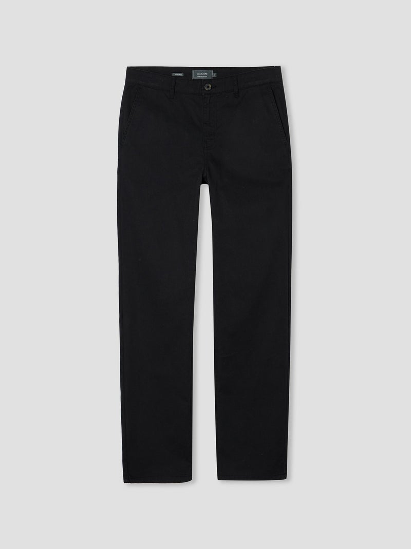 Pantalones de sarga de corte regular, MO Fashion Negro - Kiabi