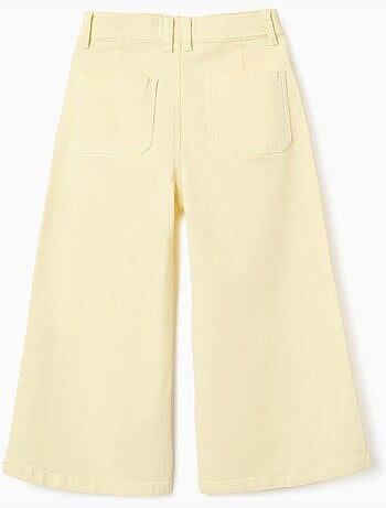 Pantalones de sarga de pierna ancha