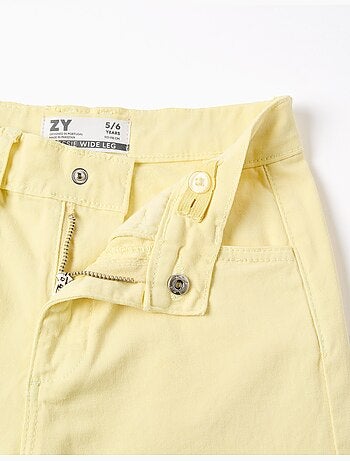 Pantalones de sarga de pierna ancha