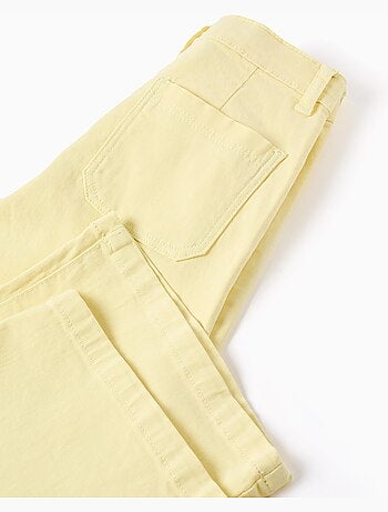 Pantalones de sarga de pierna ancha