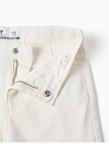 Pantalones de sarga de pierna ancha