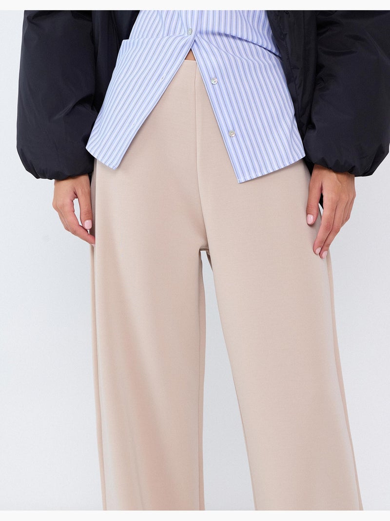 Pantalones de talle alto, mo fashion Beige - Kiabi
