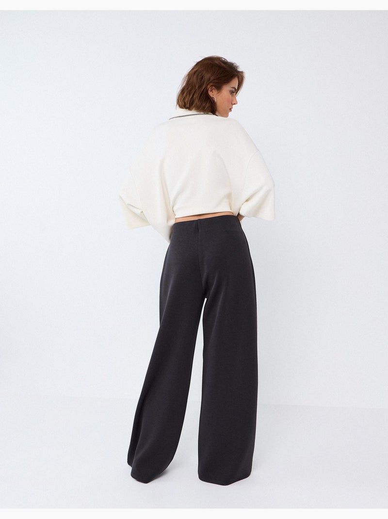 Pantalones de talle alto, mo fashion Gris - Kiabi