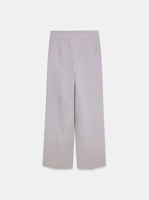 Pantalones de tejido de pernera ancha con cinturón dilvin - Kiabi Pantalones de tejido de pernera ancha con cinturón dilvin - Kiabi
