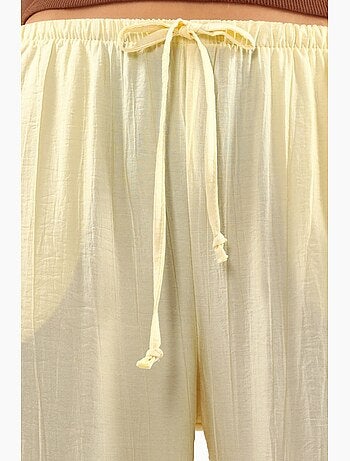 Pantalones de tejido de pierna ancha para mujer busem