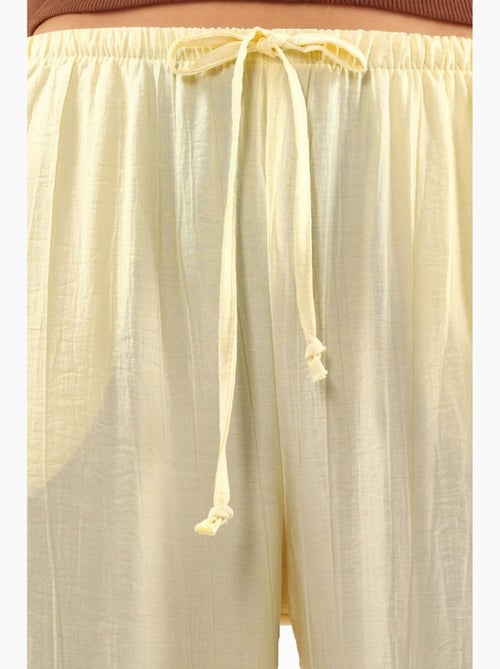 Pantalones de tejido de pierna ancha para mujer busem - Kiabi Pantalones de tejido de pierna ancha para mujer busem - Kiabi