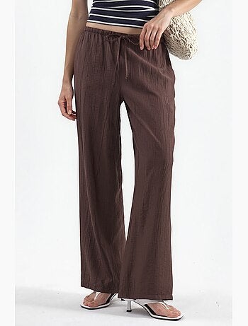 Pantalones de tejido de pierna ancha para mujer busem